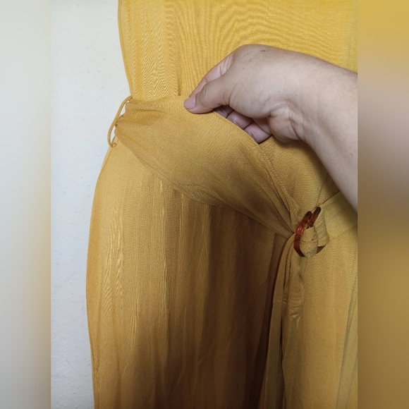 Calvin Klein Mustard Yellow Midi Dress - Picture 4 of 10